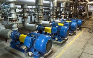 a pump room filled with new pumps